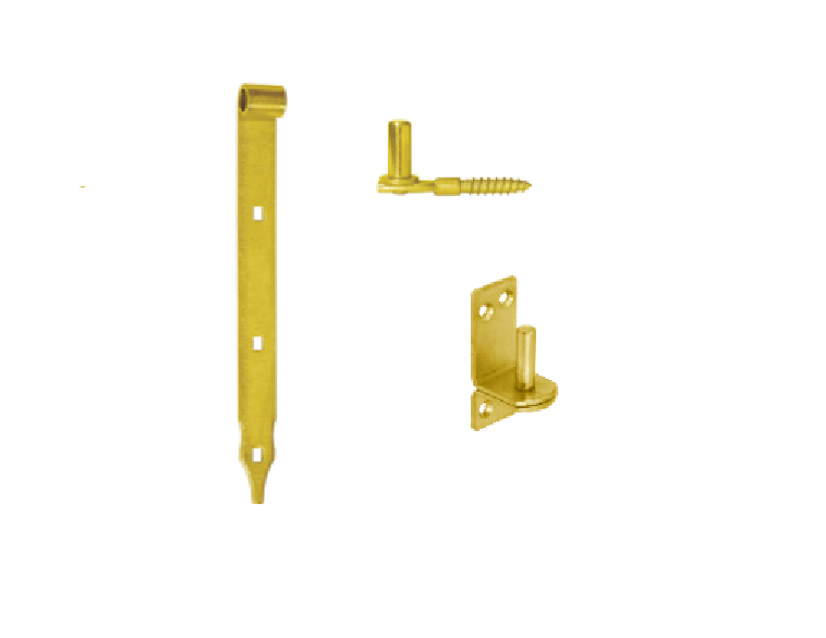 Ladenband Set mit Kloben gelb, Ladenbänder Torband Türband Türbänder Torbänder