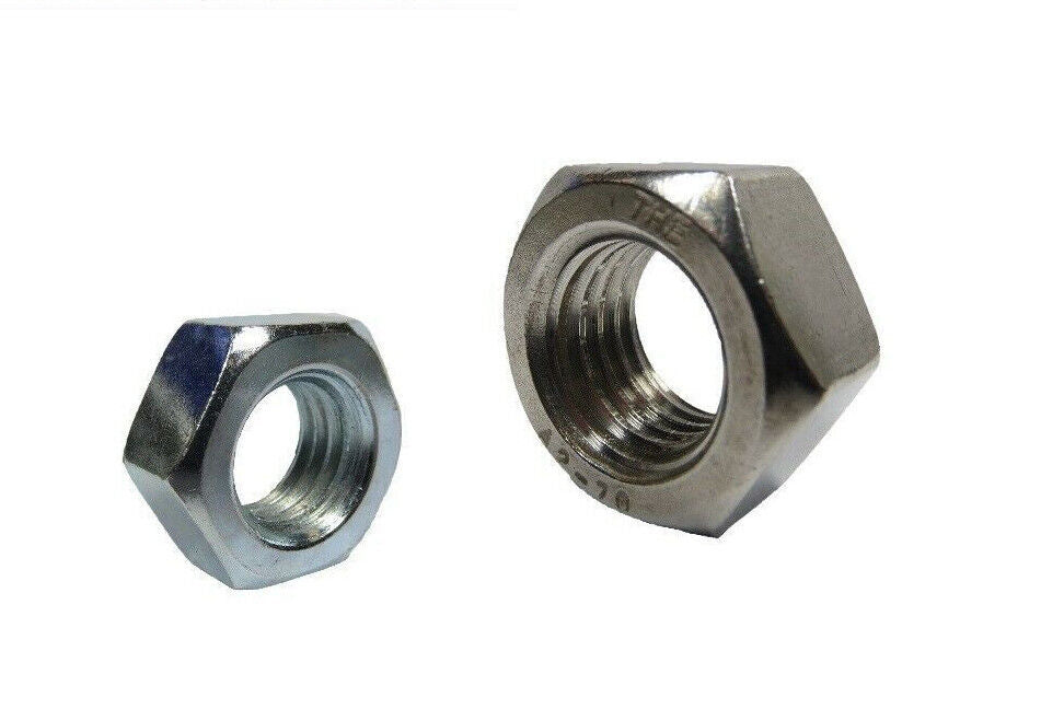 Sechskantmuttern Din 934 VERZINKT / EDELSTAHL Schrauben Muttern M3-M24 Sechskant