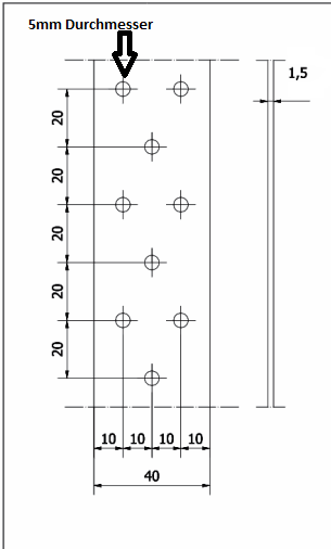 Windrispenband Rispenband 40x1,5 mm 8 11 14 Meter Rolle verzinkt Flachverbinder