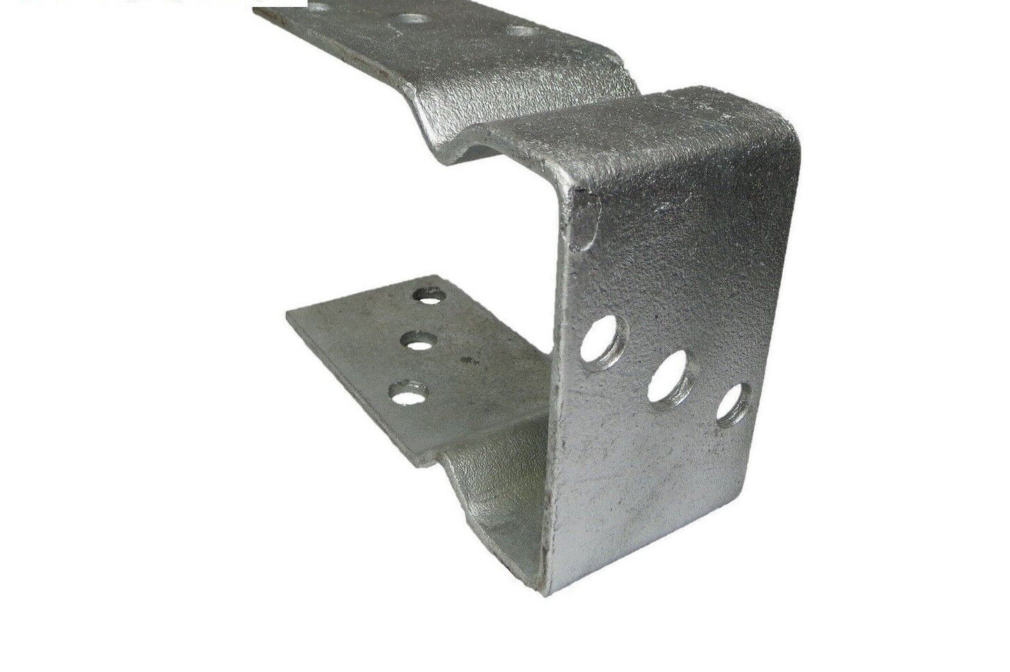 U-Pfostenträger zum aufdübeln mit Sicke U-Form tzn feuerverzinkt Pfostenlasche