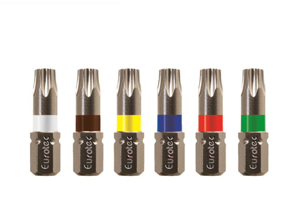 Eurotec Bits Biteinsatz T10, T15, T20, T25, T30, T40 TX Bits Torx